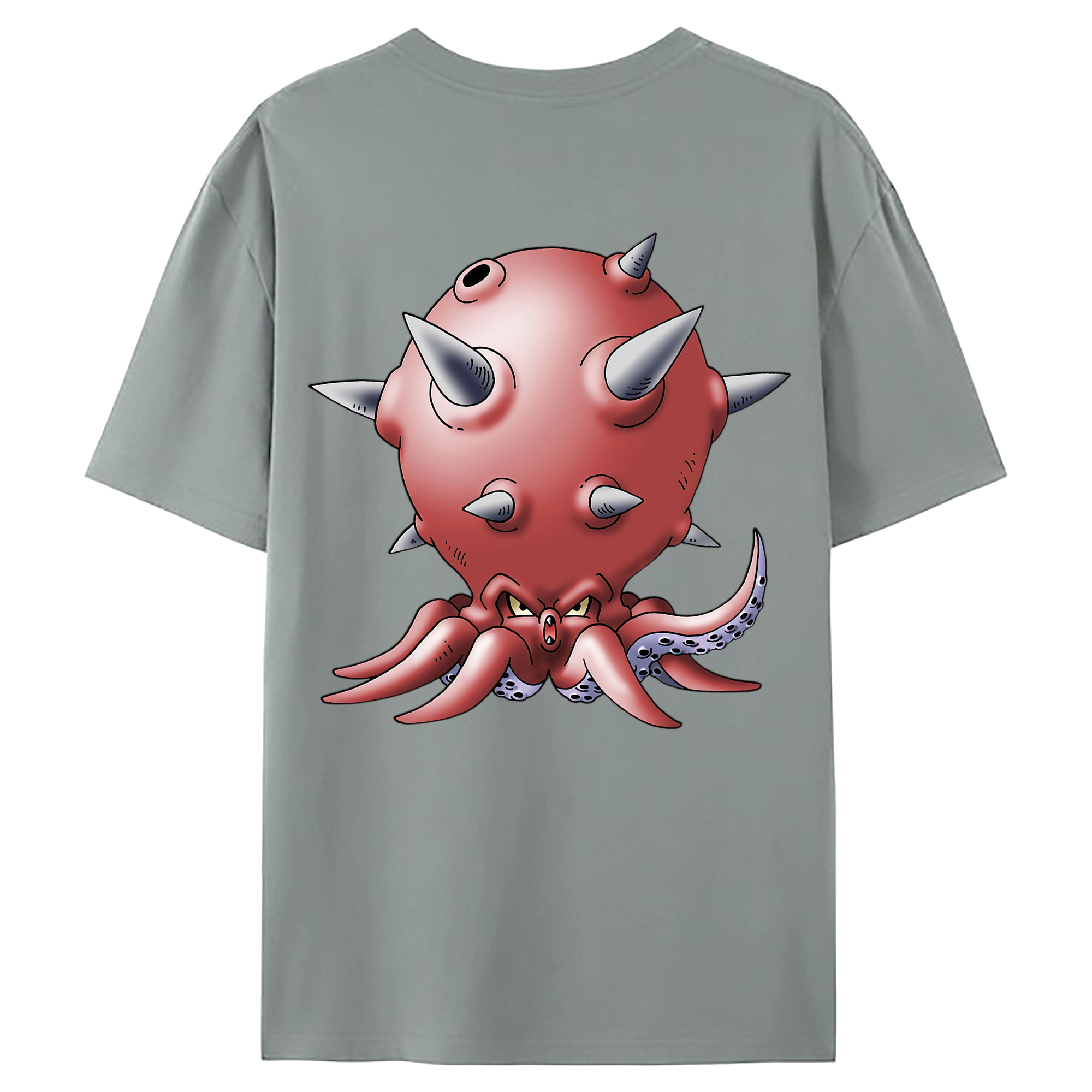 （画像用） ドラゴンクエスト Doragon Kuesuto Dragon Quest 綿100％ メンズ半袖Tシャツ（バックプリント） 通気性